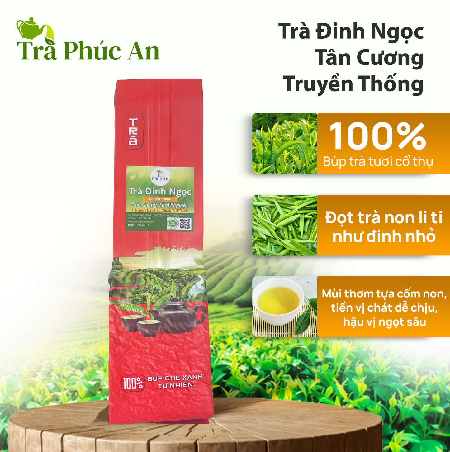 Trà Đinh Ngọc Tân Cương Thái Nguyên - Phúc An Trà Đinh Ngọc Tân Cương Truyền Thống