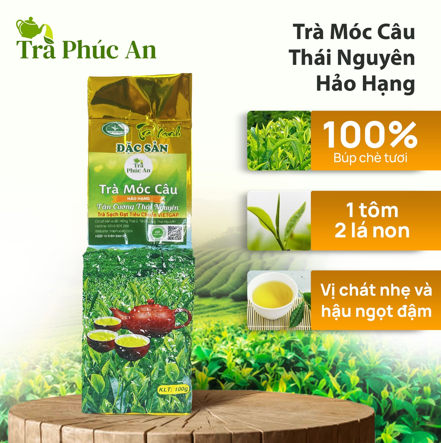 Trà Móc Câu Tân Cương Thái Nguyên 100g