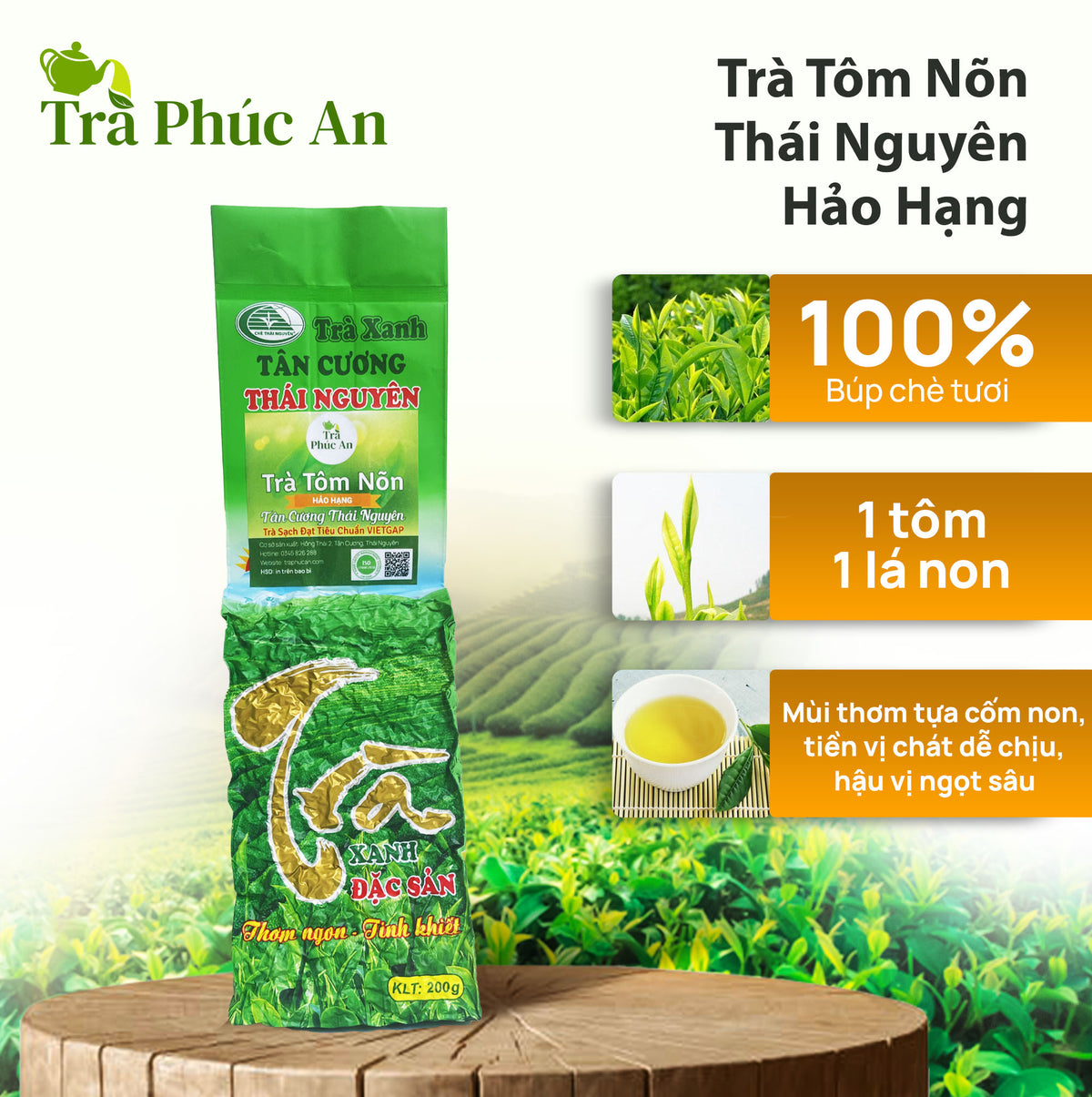 Trà Tôm Nõn Thái Nguyên 200g
